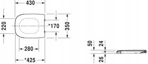 Deska sedesowa Duravit D-Code biały duroplast 0067310099