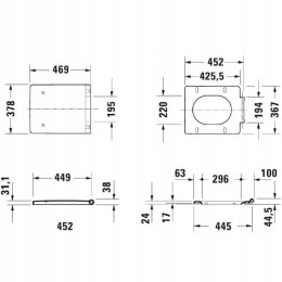 Deska sedesowa Duravit Vero Air biały duroplast