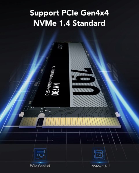 Dysk SSD Lexar NM790 2TB PCIe Gen4 x4 M.2 2280 7400 MB/s