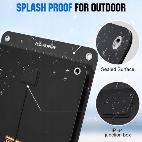 ECO-WORTHY Moduł panelu słonecznego 12 V, 10 W