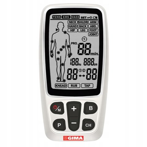 GIMA - Tens-Care 3 w 1 2-kanałowy z przezskórnym masażem mięśni i nerwów