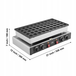 Gofrownica Vevor SYJBJDP50KF0N 1700 W srebrny