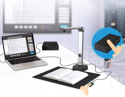 SKANER DOKUMENTÓW KSIĄŻEK JOYUSING L140 SREBRNY CZARNY 14MP HD DO ROZM A3