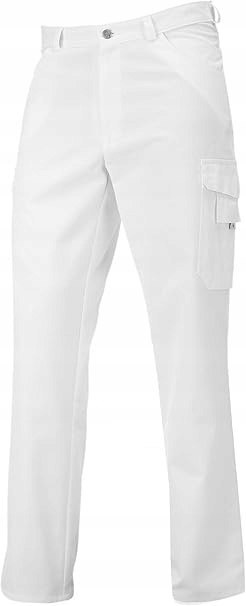 BP 1641-558 dżinsy uniseks z wieloma kieszeniami białe s