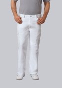 BP 1641-558 dżinsy uniseks z wieloma kieszeniami białe s