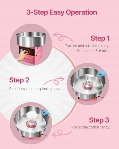 ELEKTRYCZNA MASZYNA DO WATY CUKROWEJ VEVOR 1000 W JAK NOWY