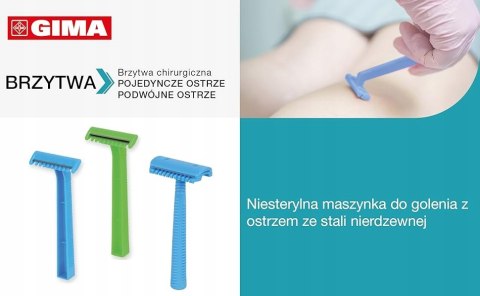 GIMA 27081 golarki chirurgiczne z ostrzem ze stali nierdzewnej 100 sztuk