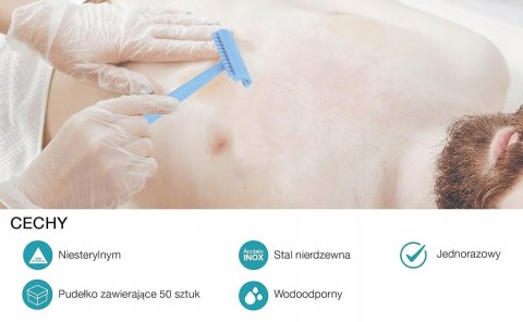 GIMA 27081 golarki chirurgiczne z ostrzem ze stali nierdzewnej 100 sztuk