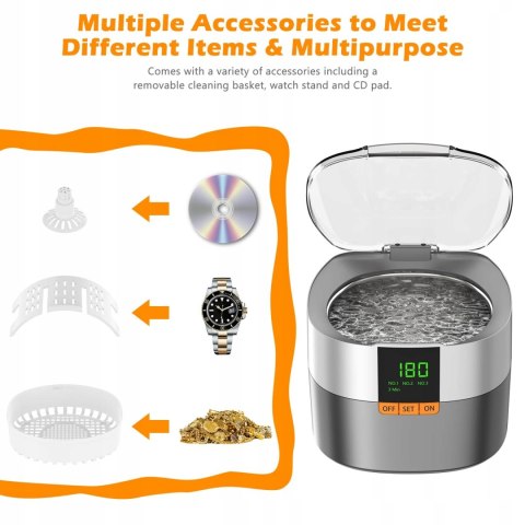 Keecolke SU-777 Myjka ultradźwiękowa do czyszczenia biżuterii 750 ml