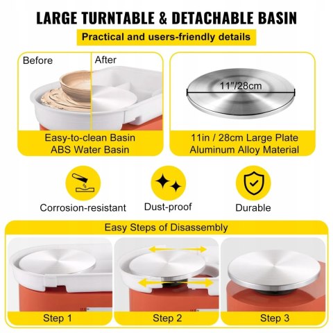 Maszyna do ceramiki Vevor TYLPJ28-OC 350 W 28 cm