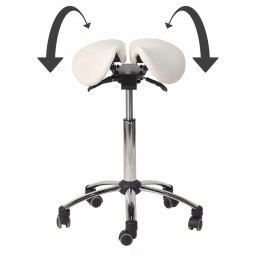 Teqler Stołek siodłowy, biały