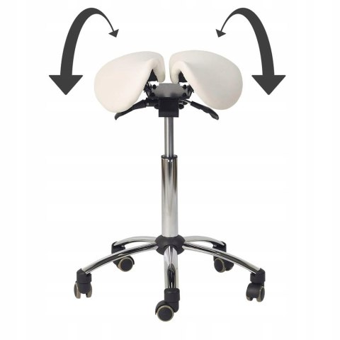 Teqler Stołek siodłowy, biały