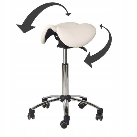 Teqler Stołek siodłowy, biały