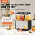 VEVOR Dozownik Napojów 370W 3x12L Do Soków Napoje Lodowe Komercyjne
