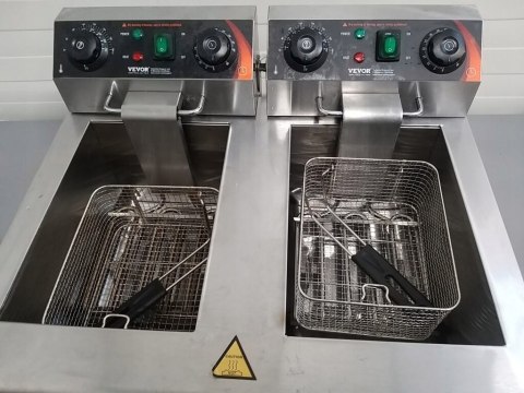 VEVOR Komercyjna frytkownica elektryczna podwójna pojemność 24 l 3000W
