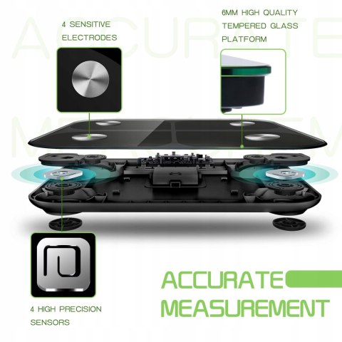 Waga łazienkowa KAMTRON FG263LB Aplikacja BT