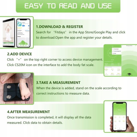 Waga łazienkowa KAMTRON FG263LB Aplikacja BT