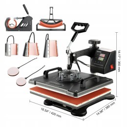 Wielofunkcyjna prasa termiczna VEVOR 8 w 1 Heat Press