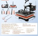 Wielofunkcyjna prasa termiczna VEVOR 8 w 1 Heat Press