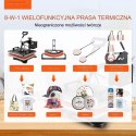 Wielofunkcyjna prasa termiczna VEVOR 8 w 1 Heat Press