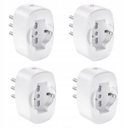 4xInteligentna wtyczka Wifi SURFOU BSD60 WŁOSKA 16A TYP L ALEXA GOOGLE HOME