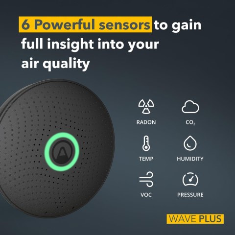 AIRTHINGS 2911 MIERNIK RADONU, WILGOTNOŚCI I TEMPERATURY