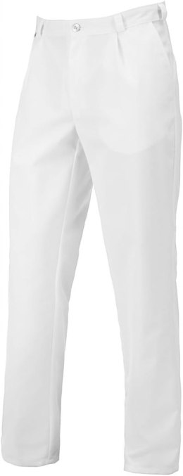 BP 1359 - 686 - 21 - 50n spodnie męskie regularne białe z zakładkami