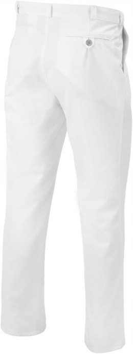 BP 1359 - 686 - 21 - 50n spodnie męskie regularne białe z zakładkami