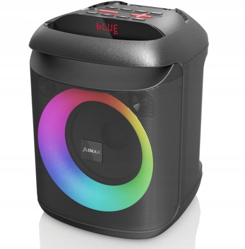 GŁOŚNIK PRZENOŚNY AIMAX DX2 BLUETOOTH AUX USB SD KARAOKE LED