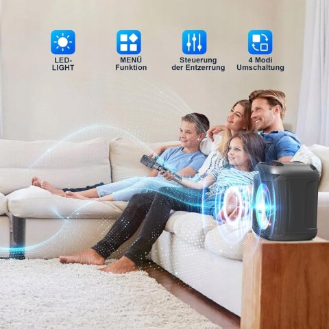 GŁOŚNIK PRZENOŚNY AIMAX DX2 BLUETOOTH AUX USB SD KARAOKE LED