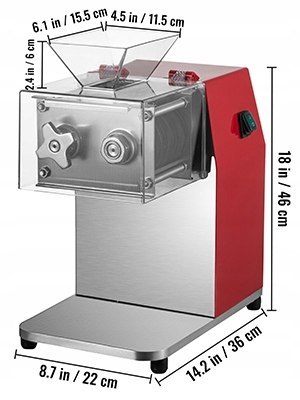 Krajalnica komercyjna Vevor czerwony 850 W