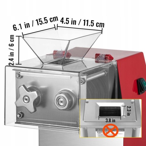 Krajalnica komercyjna Vevor czerwony 850 W