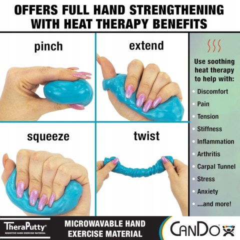 Masa plastyczna CanDo Microwavable TheraPutty twardy,