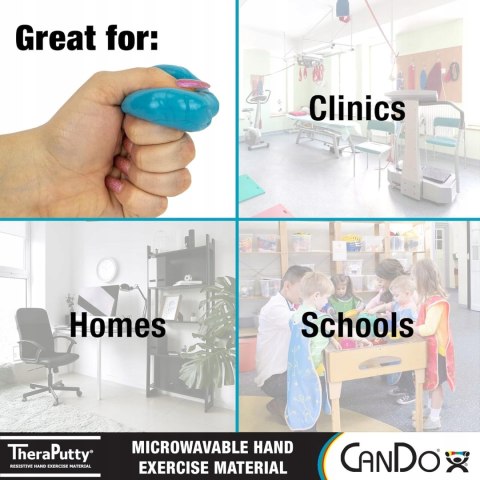 Masa plastyczna CanDo Microwavable TheraPutty twardy,