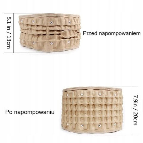 Orteza lędźwiowa dmuchana HONGJING lędźwiowa rozmiar 29-49