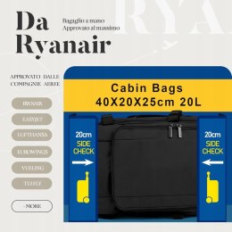Plecak turystyczny ZHXX Ryanair 40 x 20 x 25 cm czarny bagaż podręczny