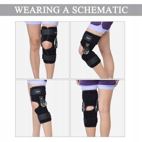 Regulowany anatomiczny stabilizator kolana z zawiasami FILFEEL rozmiar M