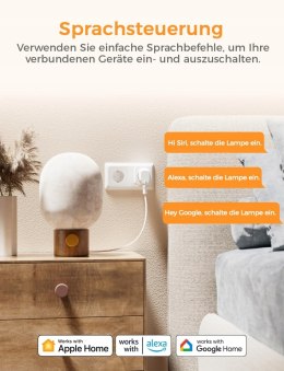 Smart Gniazdko Wi-Fi Refoss MSS210P działa z Apple HomeKit 1 sztuka
