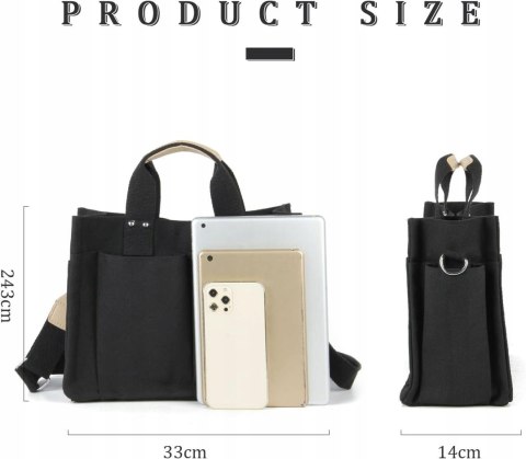 Syrads damska torba na ramię o dużej pojemności Crossbody