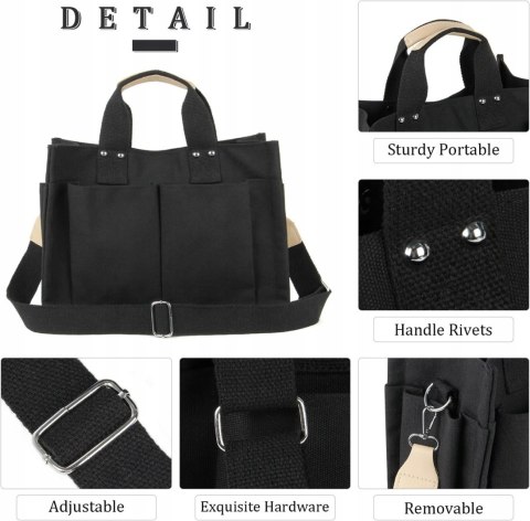 Syrads damska torba na ramię o dużej pojemności Crossbody