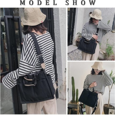 Syrads damska torba na ramię o dużej pojemności Crossbody