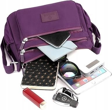 TORBA DAMSKA TOREBKA WODOODPORNA NYLON NA RAMIĘ TORBA NERKA CROSSBODY