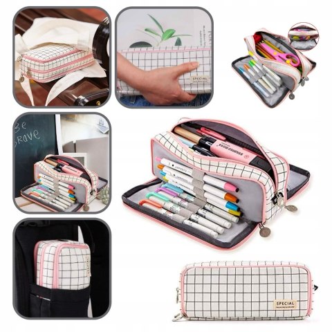 TOYESS PIÓRNIK SZKOLNY 3 KOMORY ZAMEK SASZETKA NA AKCESORIA LEKKI