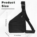 WLLHYF Multi Pockets Torba na klatkę piersiową Crossbody Slim Sling