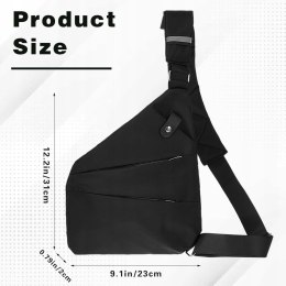 WLLHYF Multi Pockets Torba na klatkę piersiową Crossbody Slim Sling