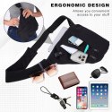 WLLHYF Multi Pockets Torba na klatkę piersiową Crossbody Slim Sling
