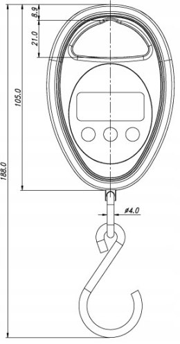 Waga zawieszana Kern HDB 5K5 biała