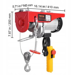 Wciągarka linowa elektryczna VEVOR PAWX800-2 800KG 1450 W