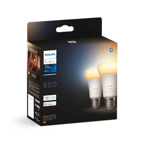 Żarówki Philips Hue White ambiance E27 806 lm 9 W 2 szt.