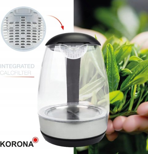 Czajnik elektryczny szklany Korona 20608 1,2 l 2200 W światło LED